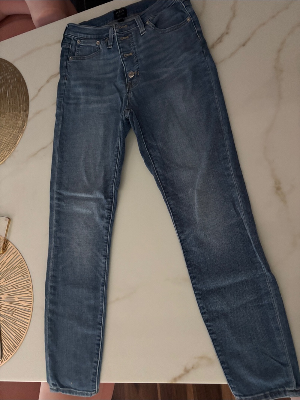 J. Crew Skinny Jeans in Faded Denim Blue